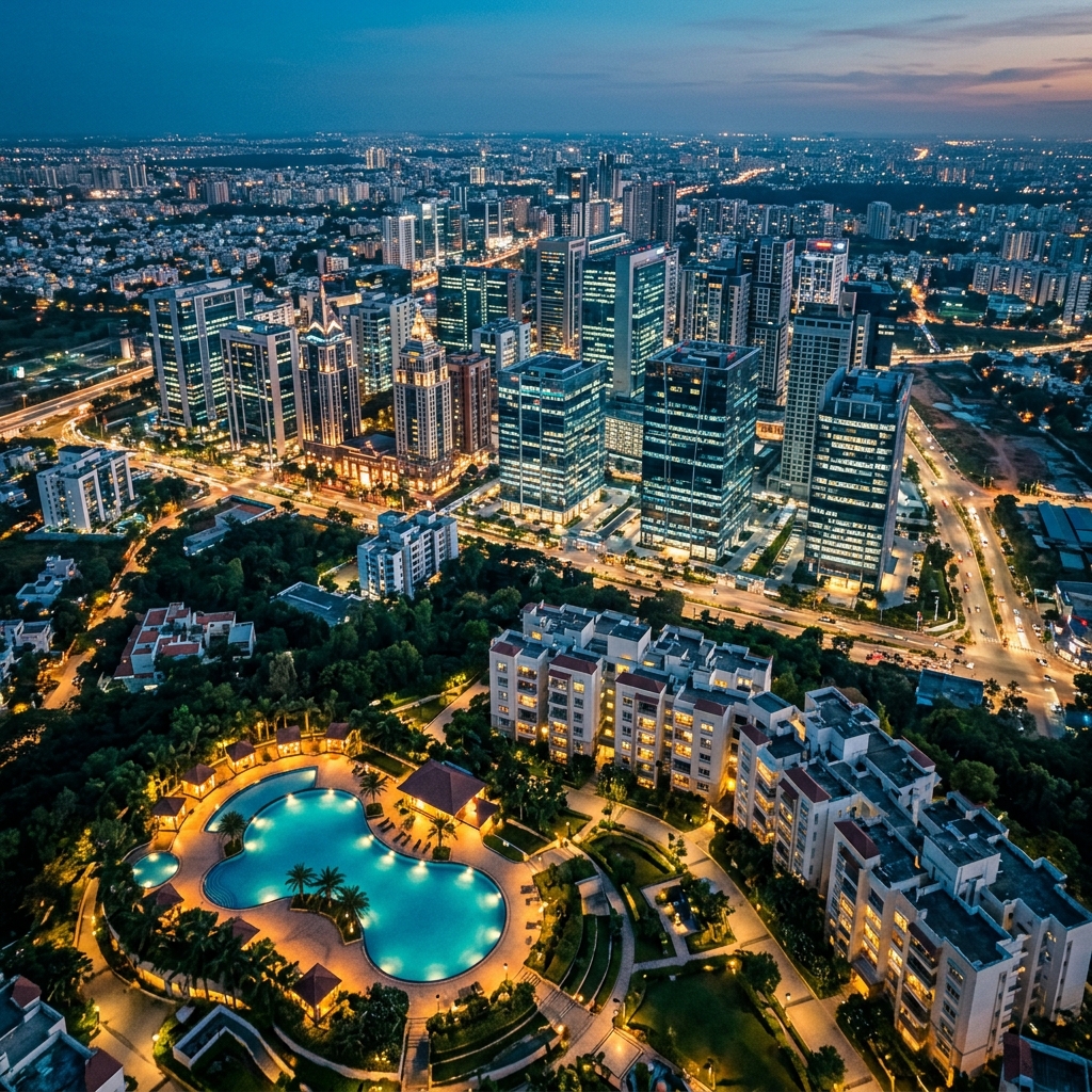 Puravankara new projects in Bengaluru 2025 aerial view